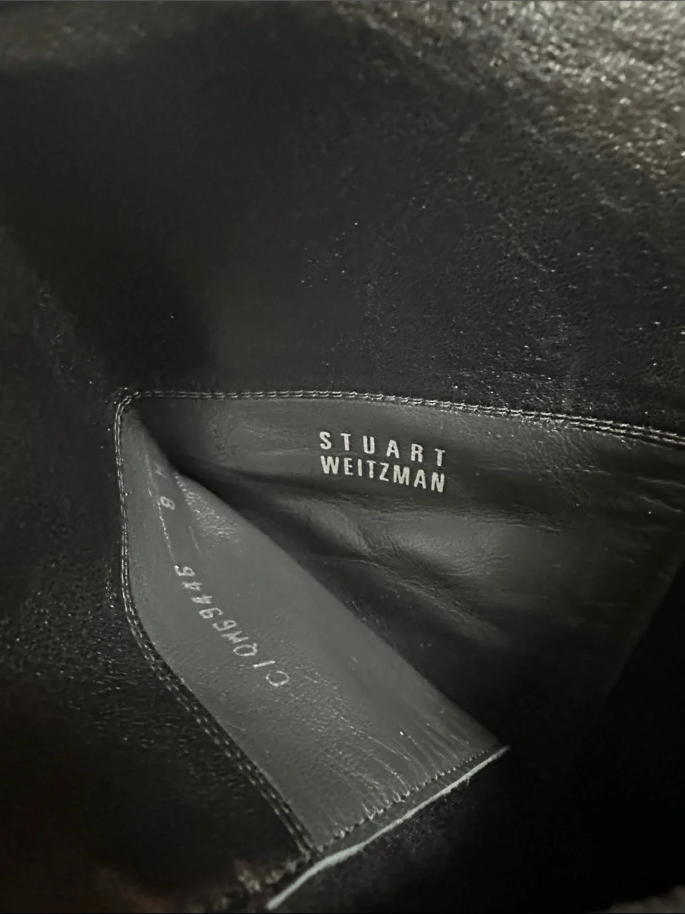 Stuart Weitzman Black Leather Over-the-Knee Wedge Boots